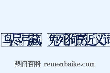 鸟尽弓藏，兔死狗烹近义词是什么意思的图片